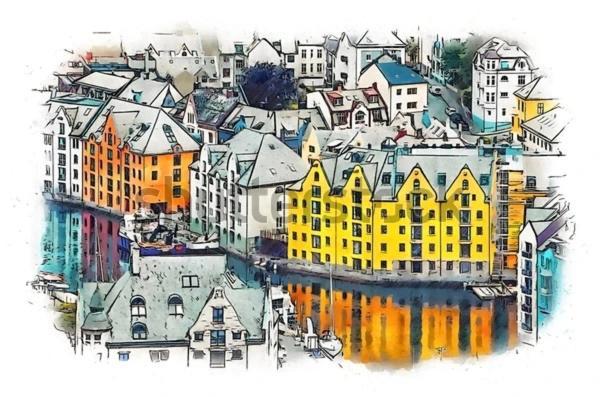 Charming Apartment In Alesund Center With Free Parking Exteriör bild